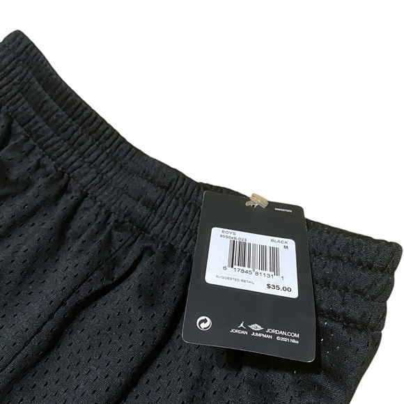 Nike Jordan Black/White Mesh Athletic Basketball Shorts Boys Size Medium NWT Y2K - Picture 7 of 10